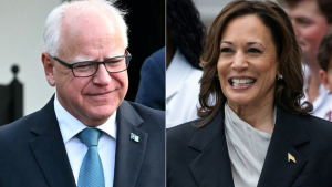 Kamala Harris elige a Tim Walz como aspirante demócrata a vicepresidente.