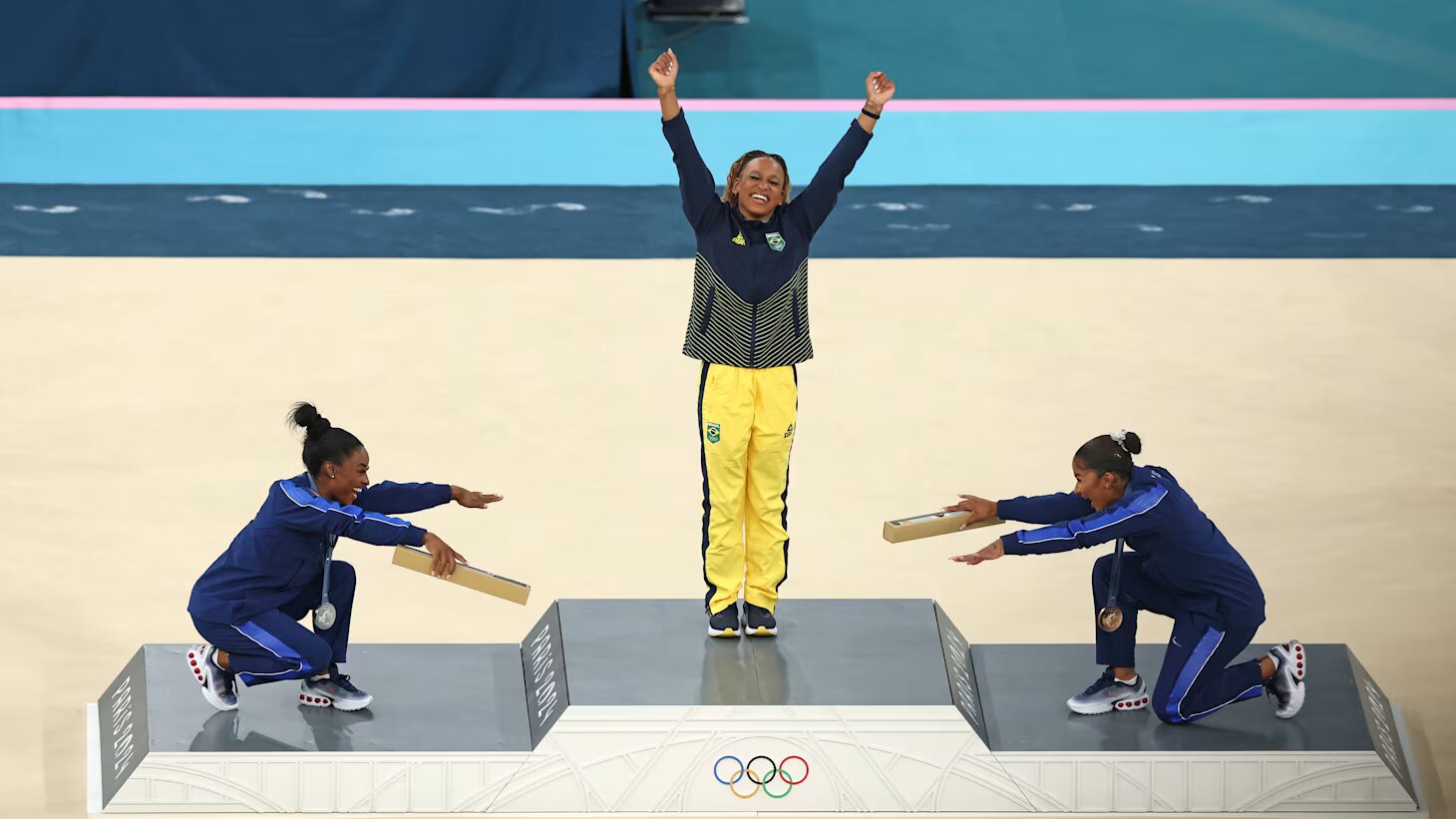 El gesto Simone Biles y Jordan Chiles se hace viral